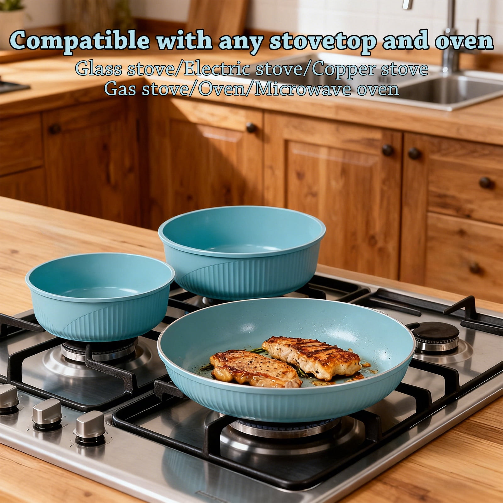 23pcs Pots and Pans Non Stick, Cookware Sets Detachable Handle, Induction Kitchen Pots and Pans,NonStick Cooking Set, Oven/Dishwasher/Fridge , Space Saving,Healthy Kitchen Cookware Sets