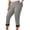 Grey, variant on Capri Leggings for Women Plus Size Summer Casual Elastic High Waist Lace Hem Workout Yoga Cropped Capris Pants