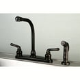 thumbnail image 2 of Kingston FB755SP Americana Two-Handle 4-Hole 8" Centerset Kitchen Faucet with Side Sprayer in Oil Rubbed Bronze, 2 of 5