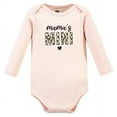 thumbnail image 3 of Hudson Baby Infant Girl Cotton Long-Sleeve Bodysuits, Leopard Hearts, Preemie, 3 of 7