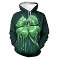 thumbnail image 3 of Sudadera con capucha con estampado de tréboles de la suerte y plantas para hombre, ropa con estampado de hierba y flores en 3D, novedad en sudaderas con capucha, moda Harajuku y2k, 3 of 4