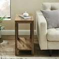 thumbnail image 5 of Home Square Narrow End Table with Open Storage Shelf in Rustic Oak - Set of 2, 5 of 5