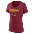 thumbnail image 2 of Women's Jayden Daniels Burgundy Washington Commanders Name & Number Team Wordmark V-Neck T-Shirt, 2 of 3