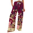 thumbnail image 2 of Stephy Women's New Thin Elastic Loose Large Size Korean Version of Everything Long Trousers Casual Trousers Haren, Black, L, 2 of 5