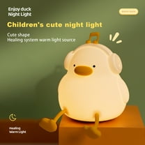 Joernso LED Duck Night Light Nursery Lamp Dimmable Rechargeable Soft Silicone Touch Control Bedside Lamp Bedroom Decoration