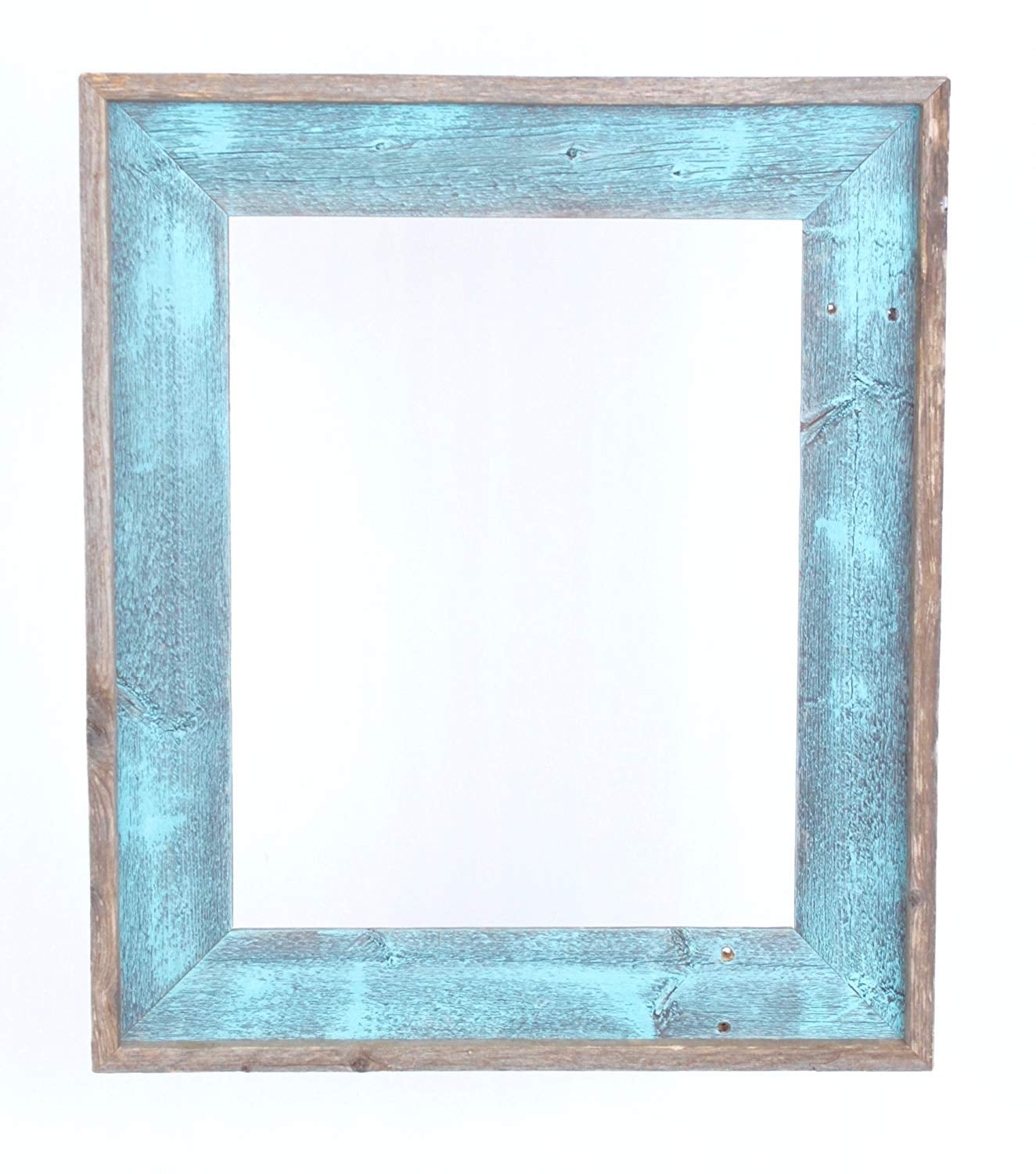 Rustic Farmhouse Open Artisan Series 8.5" x 11" Robins Egg Blue Wood Picture Frame (Frame Only