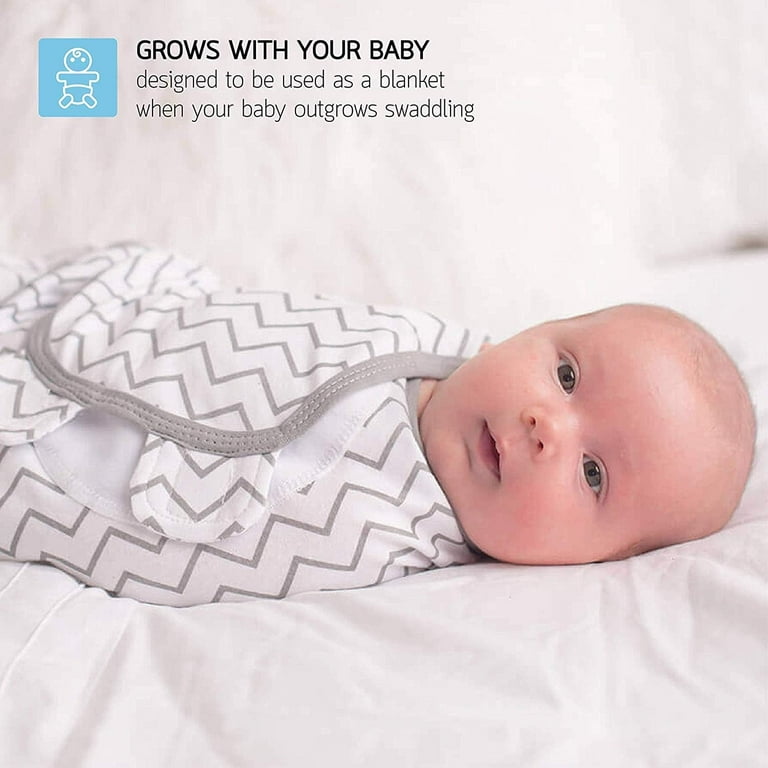 CuddleBug Adjustable Baby Swaddle Blanket Wrap Spots Stripes Pack of 3 Small Medium 0 3 Months Old