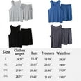 thumbnail image 5 of Kadahis Mens Summer 2Pcs Pajamas Sets Fashion Sleeveless Tops and Solid Color Shorts Home Clothes, 5 of 5