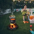 thumbnail image 2 of Wmkox8yii Halloween Large Witches Cauldron on Tripod with Lights,Halloween Decorations Outdoor Witches Cauldron,Black Plastic Bowl,Candy Bucket Decor for Home,Halloween Party,Yard Garden Decor, 2 of 8