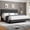 Gray, variant on King Bed Frame with Adjustable Headboard, Upholstered Headboard, Upholstered Bed Frame, Heavy-Duty Platform with Wood Slats, No Box Spring Needed, Easy Assembly, Noise Free