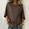 thumbnail image 2 of LiMoi Work Tops Summer Women's 3/4 Length Sleeve T Shirts Tops for Women Summer Dressy Printed Tops for Women 2025 New Arrivals, 2 of 9