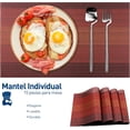 thumbnail image 3 of Set de 15 Manteles Individuales Bluelander, 45 x 30 cm, Marrón, 3 of 5