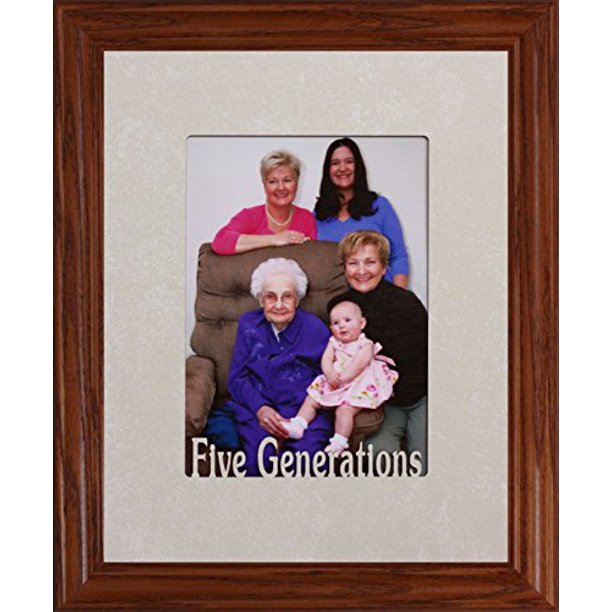 Five Generations Frame Holds A Portrait 5X7 Picture/Photo (Fruitwood