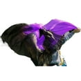 thumbnail image 2 of Silk Women Belly Dance Veil Scarf 100% Silk Veil Belly Dance White+turquoise+royal Blue, 2 of 7
