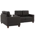 thumbnail image 3 of Poundex Bobkona Aria Faux Leather 2-Piece Sofa and Loveseat Set, 3 of 7