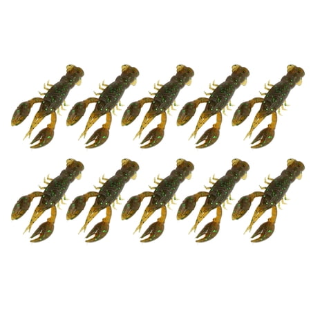 Thalyn Artificial Soft Shrimps Fishing Lure 10pcs Soft Fishing Lure Crawdad Bait PVC Shrimp Artificial Soft Lure Baits Bass Fishing