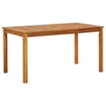 thumbnail image 1 of Outdoor Dining Table, 55 Inch Rectangular, Natural Brown Acacia Wood, 1 of 1