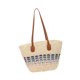 thumbnail image 5 of Bolso de hombro para mujer, bolso bandolera, bolso tote portátil, bolso de playa tejido para el trabajo. Azul beige, 5 of 9