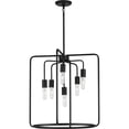 thumbnail image 2 of Progress Lighting, Bonn Collection, 6-Light Pendant, Matte Black, Open-Cage, Steel, Industrial Vintage Vibes, 2 of 3