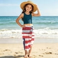 thumbnail image 6 of Girls Beach Sarong Cover Up Wrap Coverups July 4th Stars And Stripes Bathing Suit Skirts Chiffon Lightweight Towel (Free Size, Blue), 6 of 9