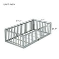 thumbnail image 7 of Miniyam Twin Size Floor Bed with High Safety Fence for Kids, Gray, 7 of 7