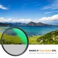 thumbnail image 2 of K&F CONCEPT 95mm CPL Filter True Color Circular Polarizers Filter with 28 Multi-Layer Coatings for Camera Lens Nano-Xcel Series, 2 of 7