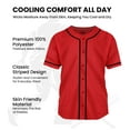 thumbnail image 2 of Exxact Sports Blank Baseball Jersey Men, Full Button Down Plain Baseball Jersey, Sports Uniforms Men Women Jersey - (Red,AXL), 2 of 6