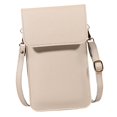 thumbnail image 4 of Mini cruzado para teléfono móvil, monedero con ranuras para tarjetas, correa hombro, cruzado para mujer, de Beige Yinane Monedero de hombro, 4 of 6