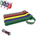 thumbnail image 1 of Bridas de sujeción reutilizables con gancho y bucle, correas de cable multiusos de 6 pulgadas, bridas de cable ajustables, organizador de bridas de cable con gancho y bucle para el hogar, la oficina (, 1 of 7