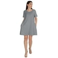 thumbnail image 4 of Inkmeso Swing Dress With Pockets Summer Cotton Tunic Tshirt Dress For Women, 4 of 7