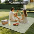thumbnail image 4 of Sage Green Outdoor Rug for Patio/Deck/Porch, Non-Slip Large Area Rug 3 x 5 Ft, Modern Abstract Art Farmhouse Indoor Outdoor Rugs Washable Area Rugs, Reversible Camping Rug Carpet Runner, 4 of 8