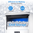 thumbnail image 4 of Danolapsi Commercial Ice Machine,90Lbs/Day,120V 250W Ice Machine with 33 Lbs Capacity,Ideal for Restaurant,Bars,Home and Offices, 4 of 7