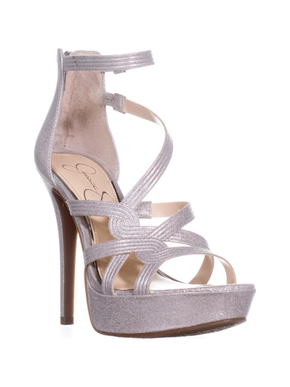 jessica simpson silver sparkly heels
