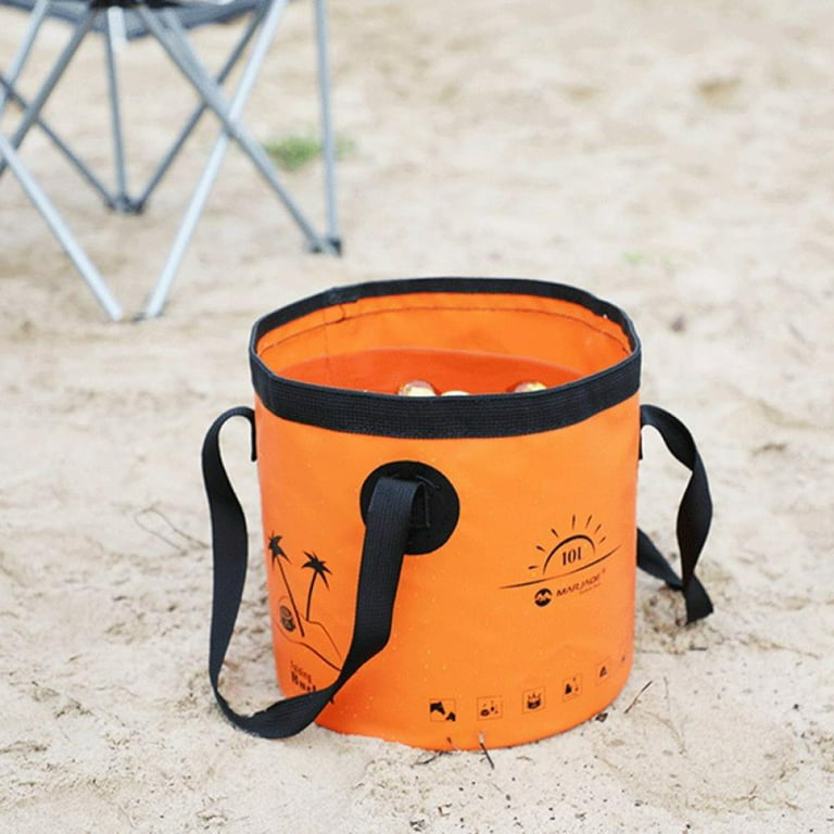 Collapsible Bucket 5 Gallon, Portable Foldable Bucket Water Container Wash Basin, Bait Bucket Ice Fishing Bucket Canvas Bucket, Camping Gear Portable