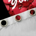 thumbnail image 4 of Castle Fairy Teens Adults Romantic Love Heart Curtains Pack of 2 (42x84 Each),Rose Valentine's Day Curtains Blackout,Black Red Bedroom Curtains,Breathable Home Decor, 4 of 6