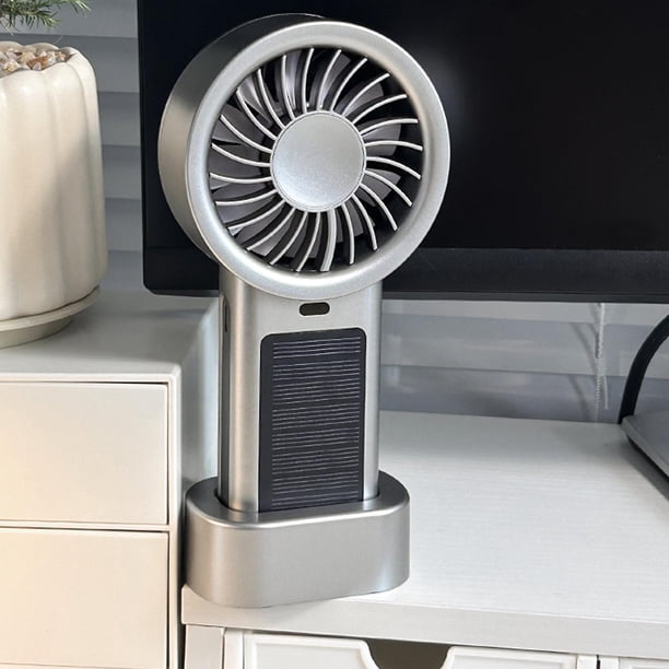 Fan Portátil Del PDA, Fan De Mano Accionada Solar USB De 5 Velocidades Recargable Para El Gimnasio