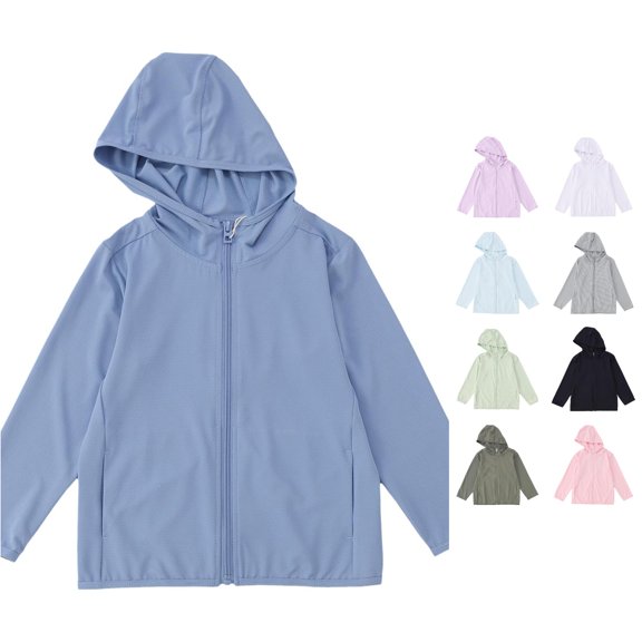 Girls Coat&jacket Title Lightweight Sun Protective Hoodie Jacket for Kids with UPF 50 Long Sleeve Outdoor Adventure Apparel for Boys and Girls