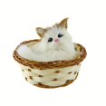 thumbnail image 2 of Lovely Simulation Animal Doll Plush Mini Basket Cat Rabbit Dog Kids Xmas Toy, 2 of 8