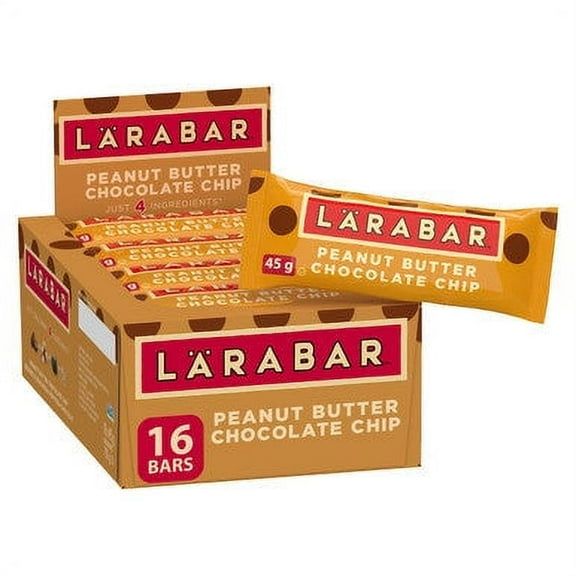 Larabar Gluten Free Peanut Butter Chocolate Chip Fruit and Nut Energy Bar, 16-Count, 720g