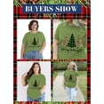 thumbnail image 6 of XCHQRTI Christmas Tree Shirt for Women Plus Size Tshirt Short Sleeve Graphic Top, 6 of 10