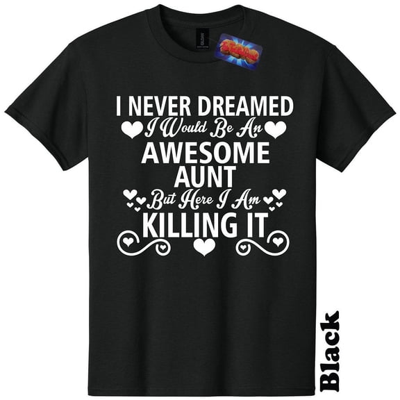 Awesome Aunt T-Shirt Mothers Day Baby Shower Gender Reveal Funny Unisex Womans The Twisted Donut