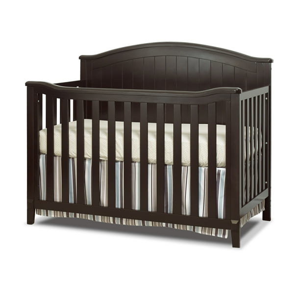 Sorelle Furniture Fairview 4 in 1 Convertible Crib, Espresso