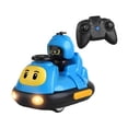 thumbnail image 3 of Coche de control remoto para niños con conductor, coche de carreras de juguete para niños, coche de dibujos animados de juguete Azul, 3 of 9