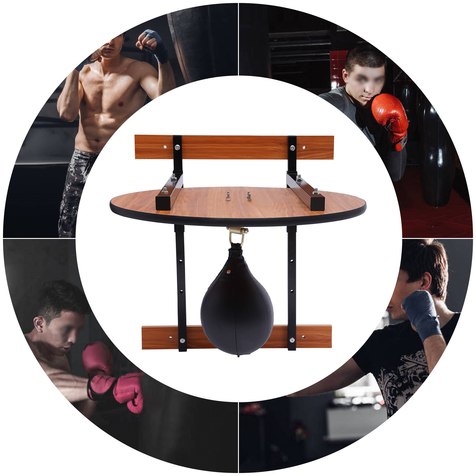 Miumaeov Heavy Duty Adjustable Speed Bag Platform Kit + Speed Bag