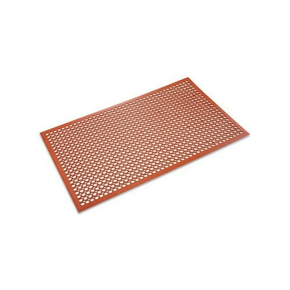 Crown Safewalk-Light Heavy-Duty Anti-Fatigue Mat, Rubber, 36 x 60, Terra Cotta -CWNWSCT35TC