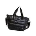 thumbnail image 5 of EHJRE Cotton Padded Crossbody Bag Purse Nylon Hobo Lightweight Fashion Casual Tote Bag Black, 5 of 8