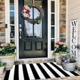 thumbnail image 6 of iOhouze Outdoor Rugs 3 x 5ft Washable Black and White Cotton Entrance Mat Patio Front Porch Decor Area Rug, 6 of 10