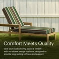 thumbnail image 4 of Stripe Pine Green Chaise Lounge Cushion, 4 of 8