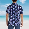 thumbnail image 4 of Balery crystal Skull Camisas hawaianas de manga corta para hombre, camisas playeras de corte holgado, camisas de vacaciones con botones,XX-Large, 4 of 7