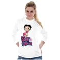 thumbnail image 4 of Betty Boop Beat Breast Cancer Ribbon Women Plus Size Long Sleeve Graphic Tee Brisco Brands 2X, 4 of 5